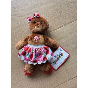 Douglas Cuddle Toy Gingerbread Girl Plush 8" Christmas Stuffed Doll